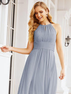 Baoleely Keyhole Bridesmaid Dresses Sleeveless Formal Evening Party Prom Gowns 28043
