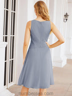 Vestidos de la madre de la novia de Sunderly, vestido de graduación, vestido plisado informal SY28065