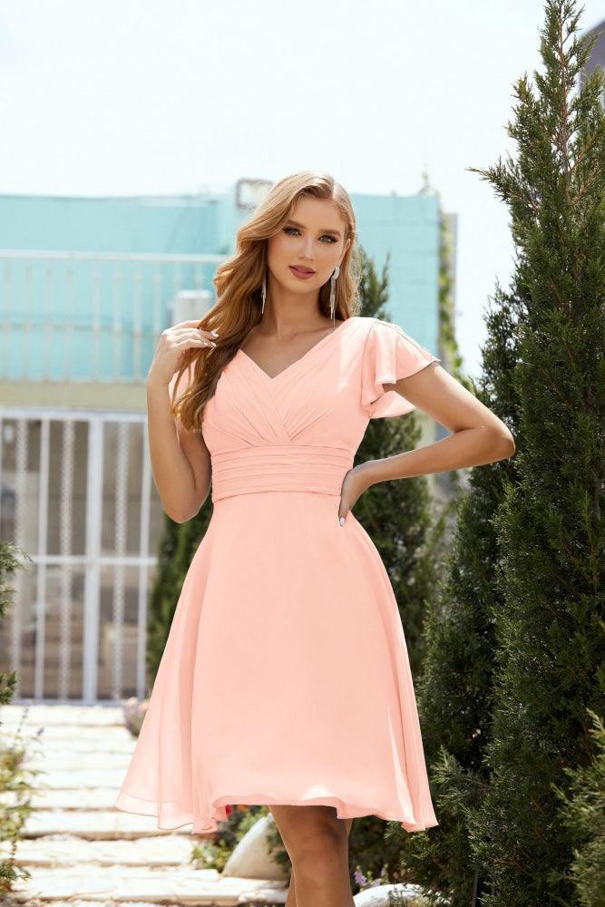 Vestidos de fiesta hasta la rodilla, vestido formal de cóctel para graduación 28013 