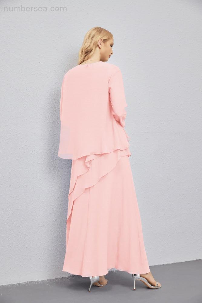 Vestidos de madre de la novia con cárdigan ligero abierto al frente, vestido formal de fiesta 28081 