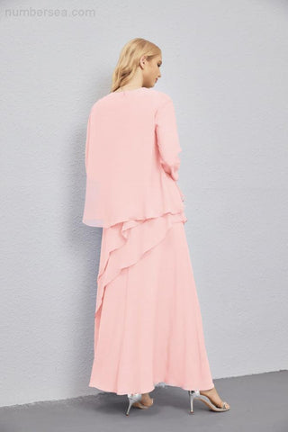 Vestidos de madre de la novia con cárdigan ligero abierto al frente, vestido formal de fiesta 28081 