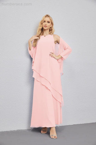 Vestidos de madre de la novia con cárdigan ligero abierto al frente, vestido formal de fiesta 28081 