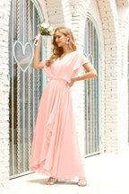 Vestido Baoleely para la madre de la novia, talla grande, escote en V, largo hasta el suelo, formal, para invitada de boda 28020