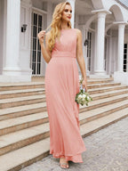Baoleely Bridesmaid Dresses for Wedding Ruffles Long Formal Prom Gowns 28039