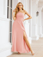 Baoleely One Shoulder Bridesmaid Dresses Long Formal Prom Gowns 28048