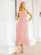 Baoleely Blackless Strap Bridesmaid Dress Ankle Length 28028