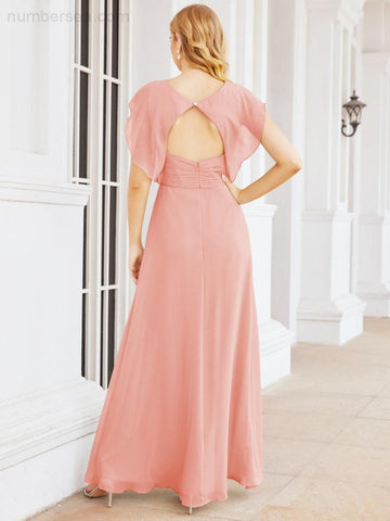 Robe de demoiselle d'honneur Sunnderly, robe de bal formelle à cape, robe dos nu pour la mère de la mariée SY28058 