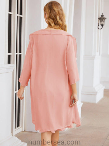 Vestidos de la madre de la novia de Sunderly, vestido de graduación, vestido plisado informal SY28065