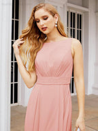 Baoleely Bridesmaid Dresses for Wedding Ruffles Long Formal Prom Gowns 28039