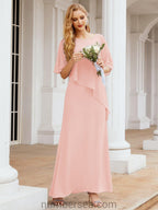 Vestido largo de fiesta formal Sunderly para la madre de la novia con capa de volantes SY28026