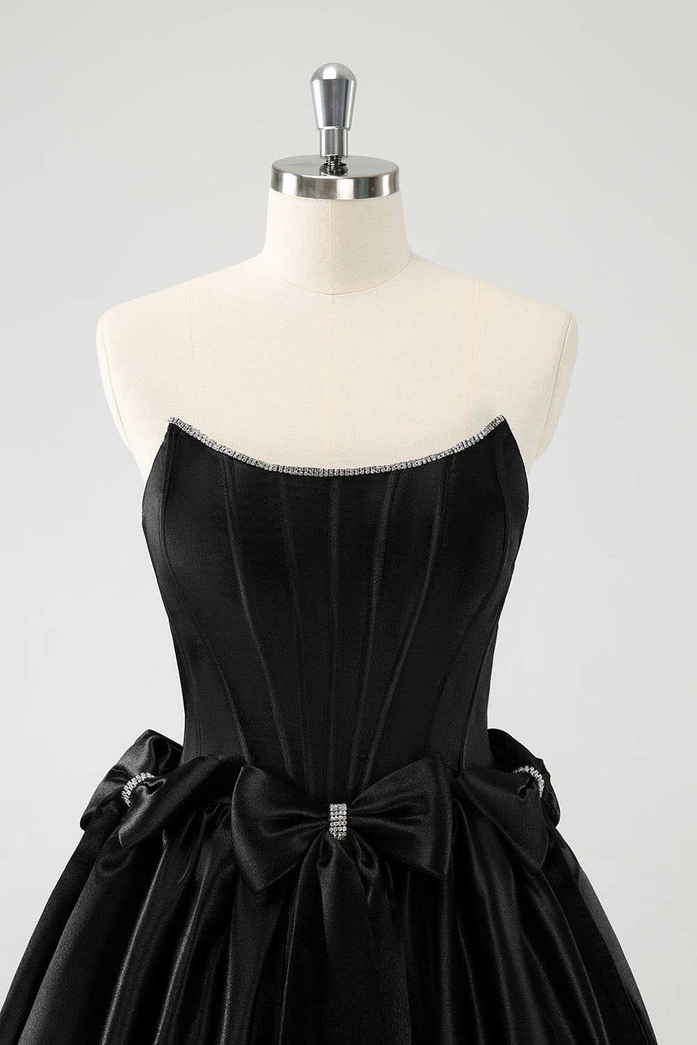 Trendy Fuchsia Strapless A-Line Satin Short Homecoming Dress with Bow