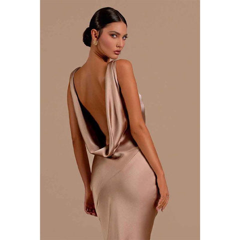 Baoleely Sexy Deep V Neck Backless Mermaid Long Formal Evening Dress