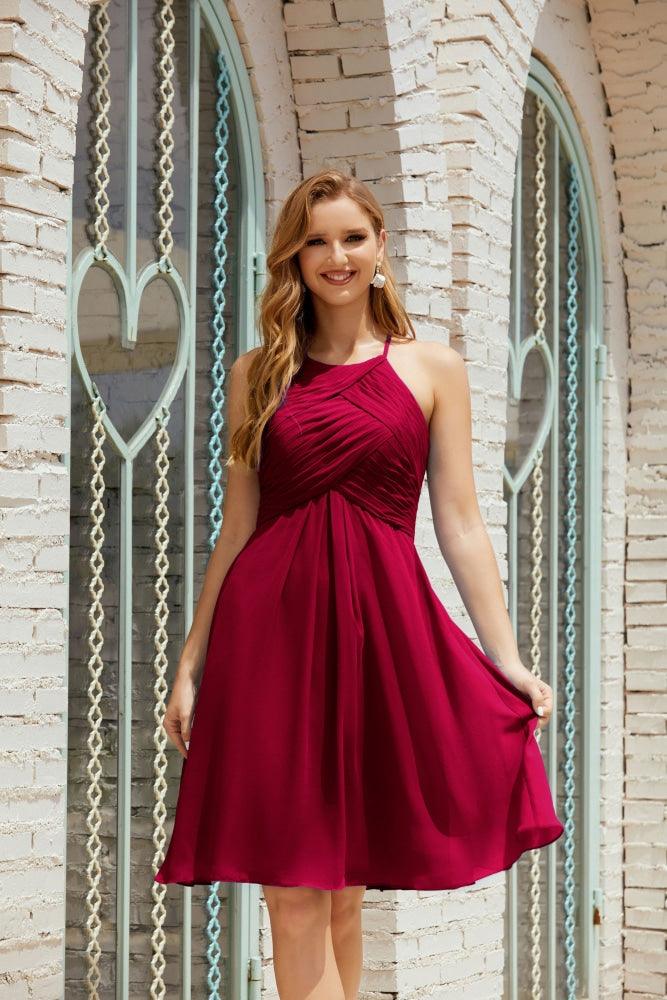 Vestidos de fiesta sin mangas, vestido formal de cóctel para graduación 28014 