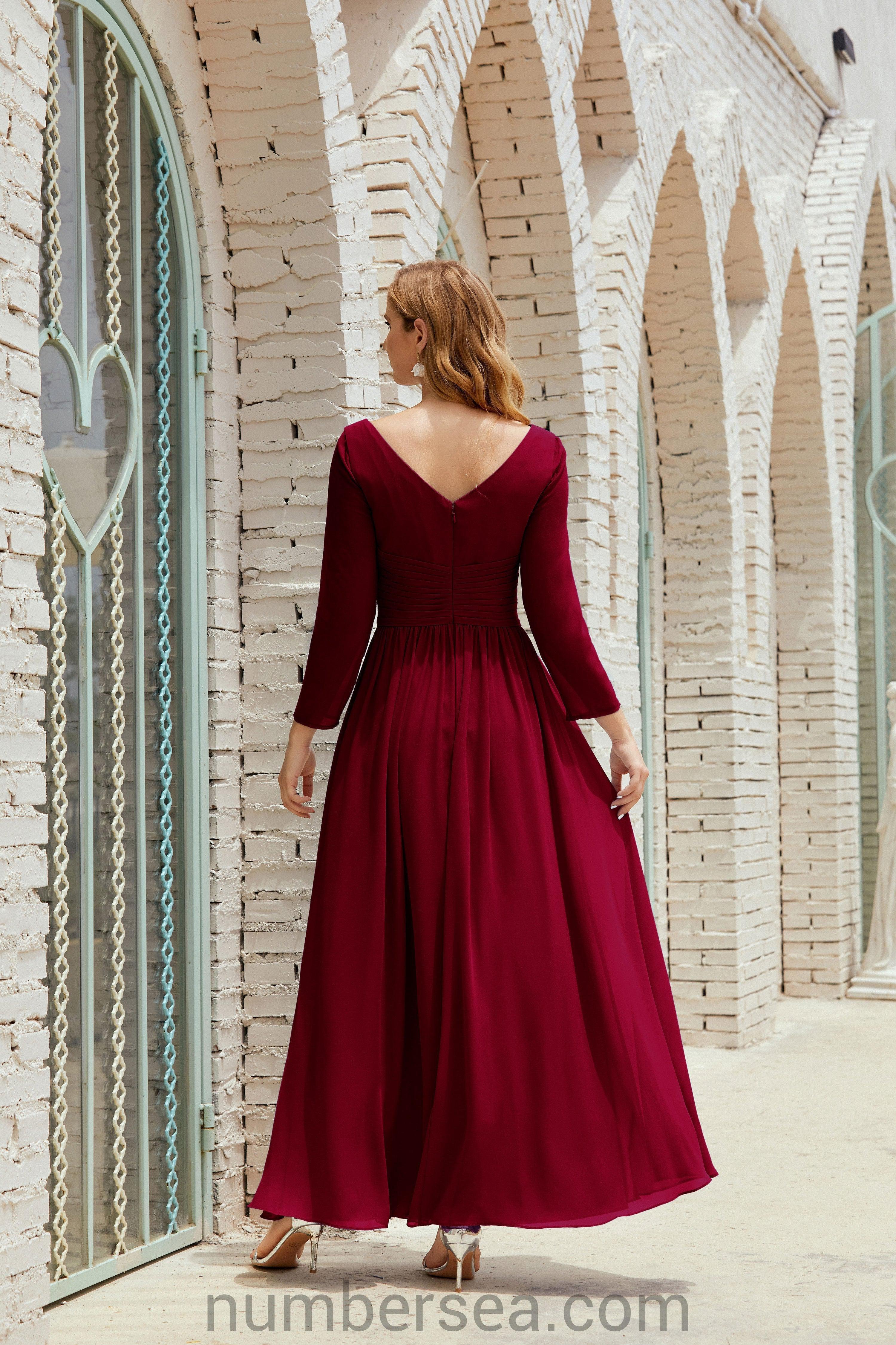 Baoleely Bridesmaid Dress Chiffon Formal Party Dress Evening Dress 28016
