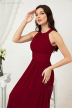 Robe de soirée formelle Baoleely en mousseline de soie, col licou, longue, sans manches, robe de demoiselle d'honneur 2802 