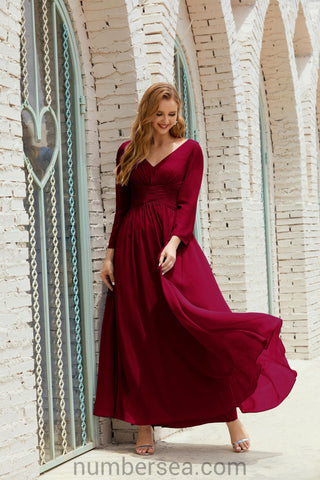 Baoleely Bridesmaid Dress Chiffon Formal Party Dress Evening Dress 28016