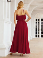 Baoleely  Halter Long Bridesmaid Dresses Formal A line Juniors Dress 28029