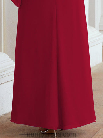 Vestido largo de fiesta formal Sunderly para la madre de la novia con capa de volantes SY28026