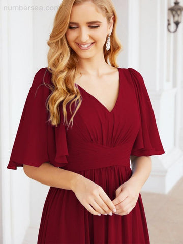 Vestidos de dama de honor para mujer, vestido largo de fiesta para boda o graduación 28068