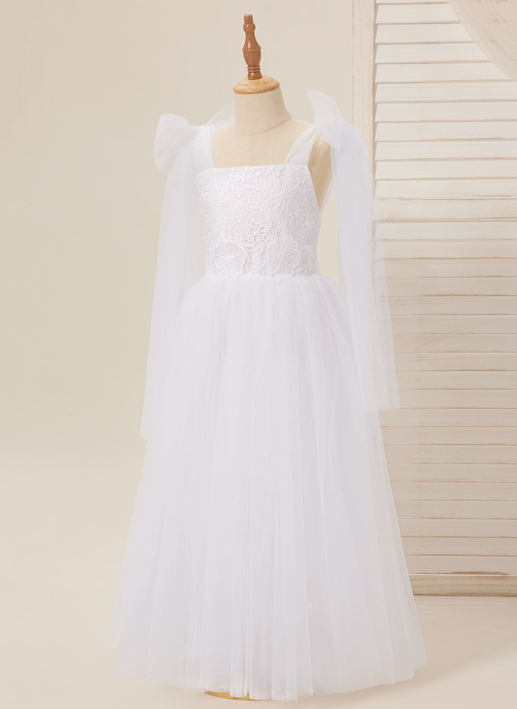 Vestido blanco de tul hasta los tobillos (2003227582) 