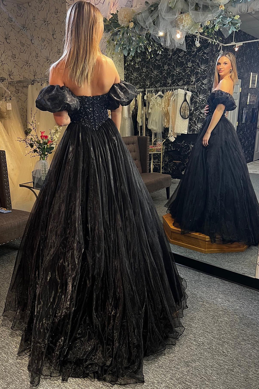 Sweetheart Princess Long Corset Prom Dress with Beading