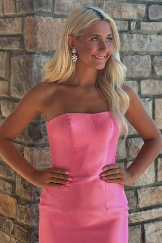 Robe de bal longue sirène bustier à volants avec fente