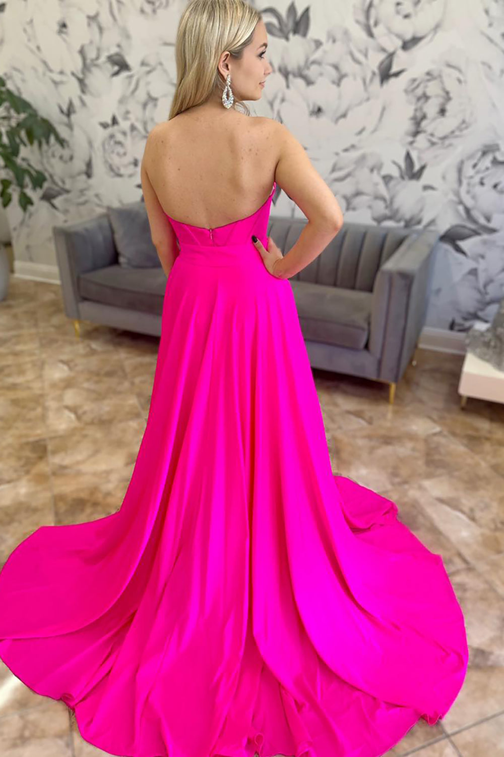 Sweetheart Corset Prom Jumpsuits with Bow
