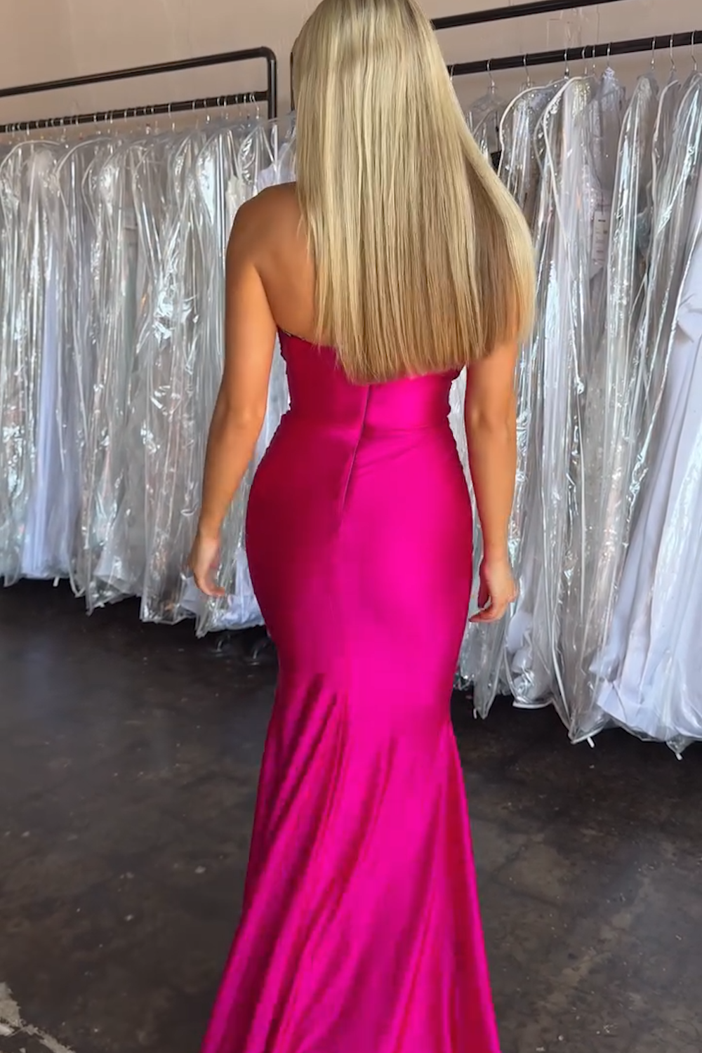 Sweetheart Satin Mermaid Long Prom Dress