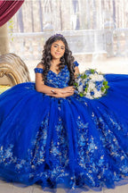 Robe de princesse Quinceañera à épaules dénudées avec appliques