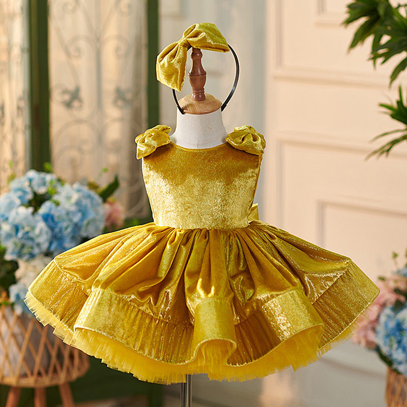 Vestido de tul satinado hasta la rodilla (2003227846) 