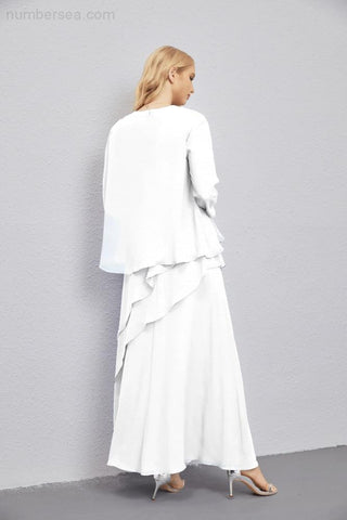 Vestidos de madre de la novia con cárdigan ligero abierto al frente, vestido formal de fiesta 28081 