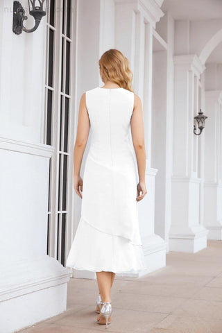 Vestido de fiesta formal de dos piezas corte A para la madre de la novia Sunderly SY28072