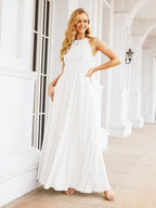 Baoleely Keyhole Bridesmaid Dresses Sleeveless Formal Evening Party Prom Gowns 28043