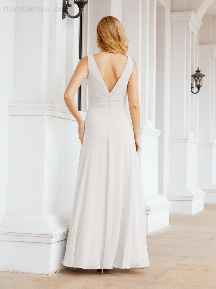 Baoleely Bridesmaid Dresses for Wedding Ruffles Long Formal Prom Gowns 28039