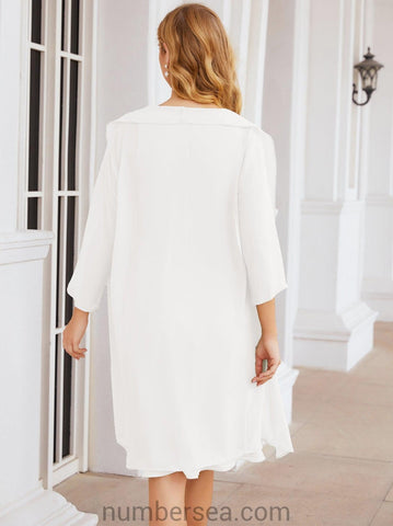 Vestidos de la madre de la novia de Sunderly, vestido de graduación, vestido plisado informal SY28065