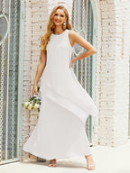 Vestido largo de gasa de talla grande para la madre de la novia, vestido de gala para dama de honor, vestido de graduación SY28019