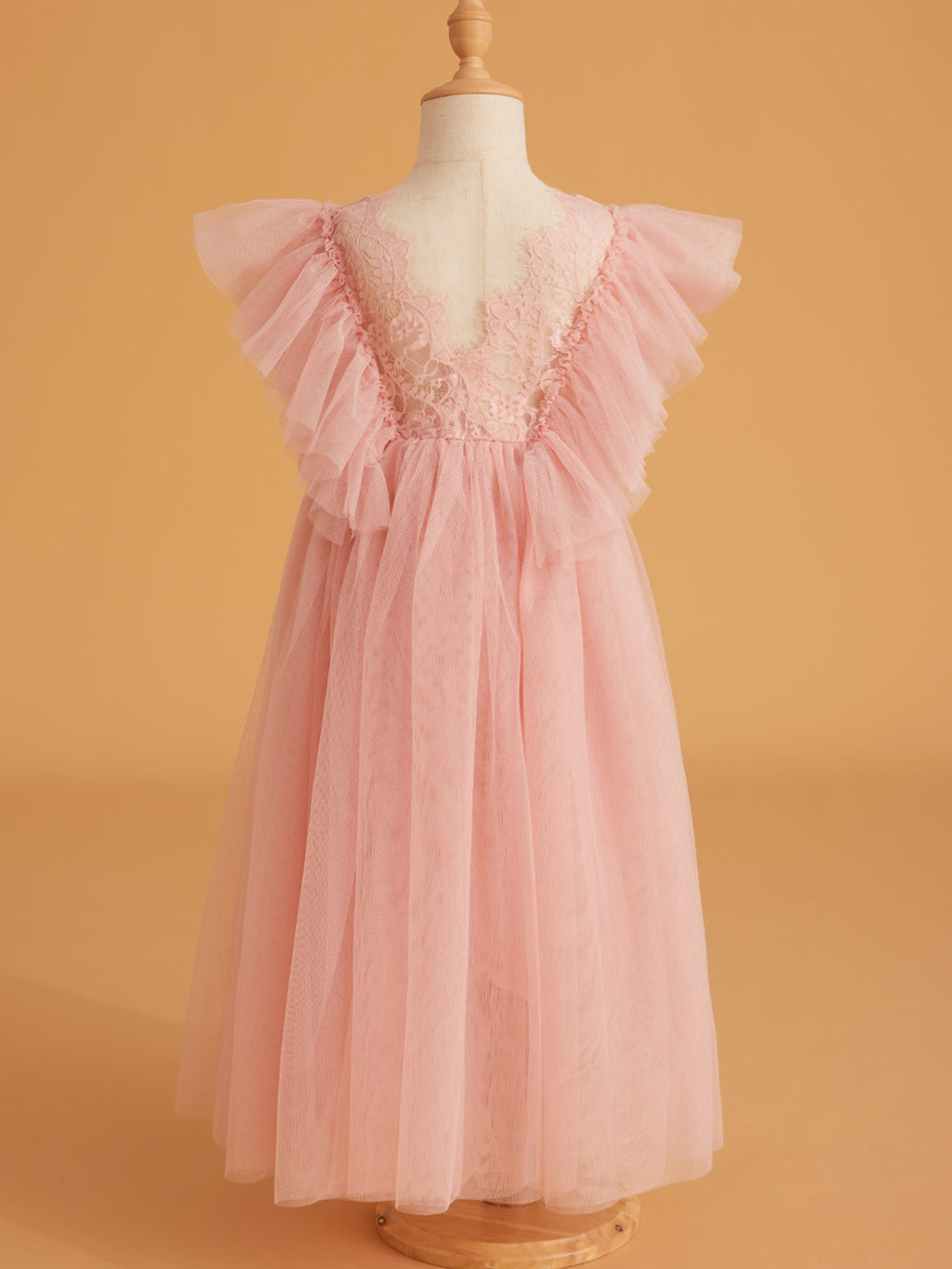 Vestido de tul y encaje hasta el tobillo (2003227816) 
