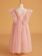 Vestido de tul y encaje hasta el tobillo (2003227816) 