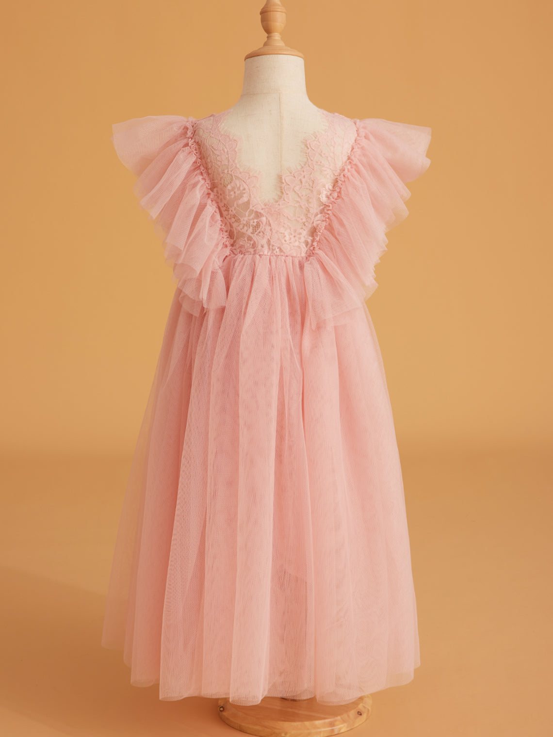 Vestido de tul y encaje hasta el tobillo (2003227816) 