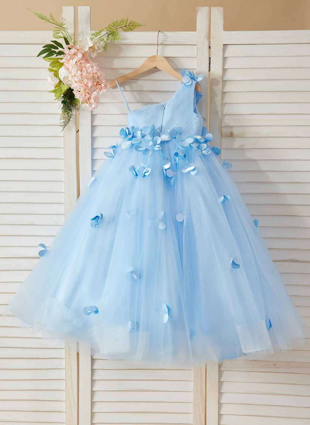 Vestido de princesa/vestido de tul hasta el suelo para niña de las flores 