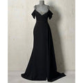 Robe de soirée formelle à plis perlés, à bretelles dénudées et fourreau/colonne 