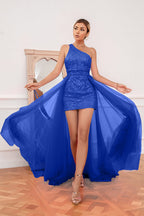 Robe de bal sexy à traîne amovible