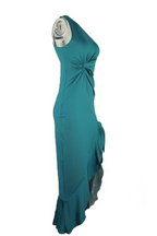 Elegant Solid Flounce Slit One Shoulder Evening Dress Dresses(8 Colors)