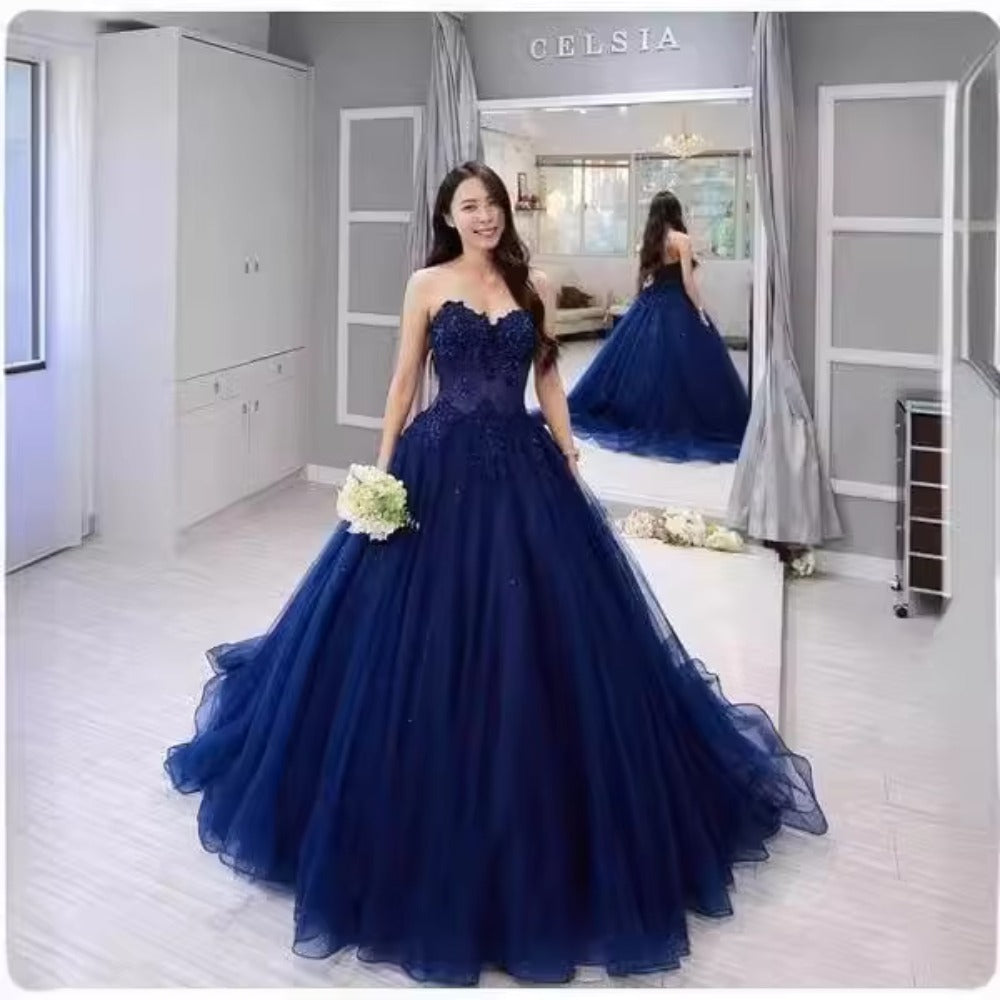 New Coming of Age Ceremony Evening Dress Lace Colorful Dress