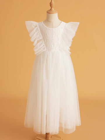 Vestido de tul y encaje hasta el tobillo (2003227816) 