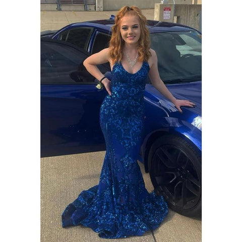 Robe de bal sirène bordeaux à bretelles spaghetti et paillettes appliquées, Black Girl Slay 