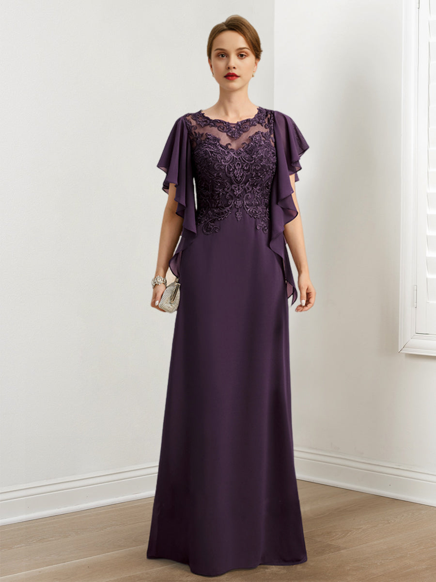 Vestidos de corte princesa/línea A para la madre de la novia con apliques 