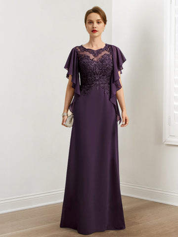 Vestidos de corte princesa/línea A para la madre de la novia con apliques 