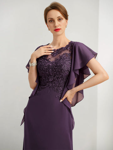 Vestidos de corte princesa/línea A para la madre de la novia con apliques 