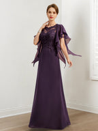Vestidos de corte princesa/línea A para la madre de la novia con apliques 